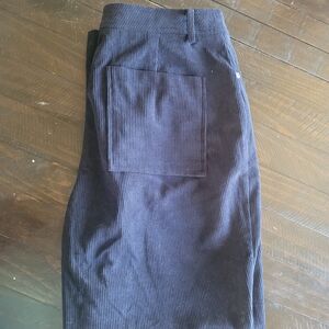 7 For All Mankind Women's Wide Leg Corduroy Pants Ankle Length Medium